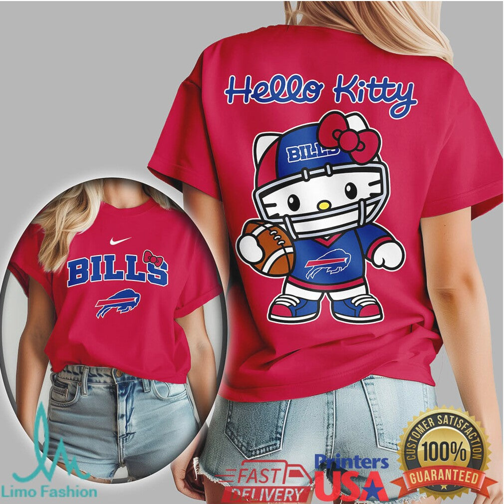 Hello Kitty X Buffalo Bills Nfl Football Kawaii Tshirt - Limotees LLC