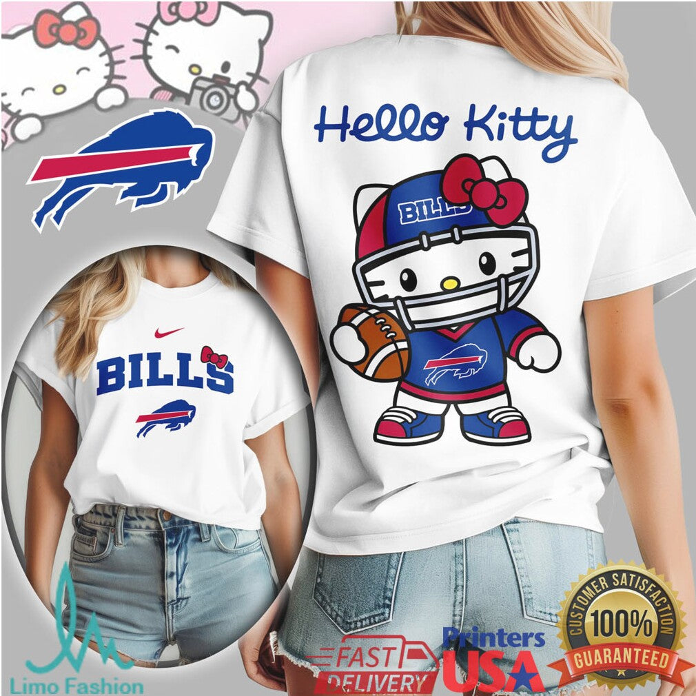 Hello Kitty X Buffalo Bills Nfl Football Kawaii Tshirt - Limotees LLC