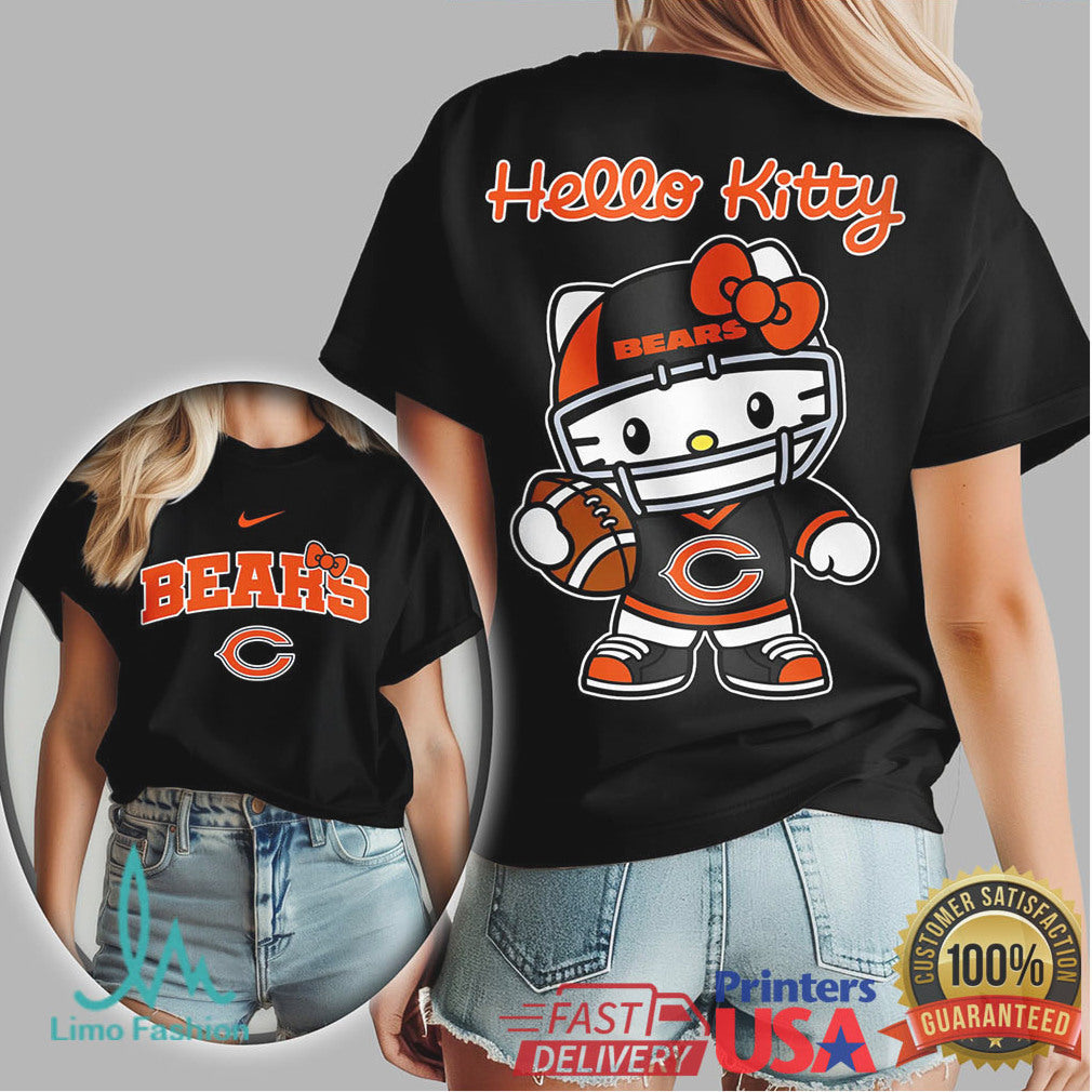 Hello Kitty X Chicago Bears Nfl Cute Character Fan Tee - Limotees LLC