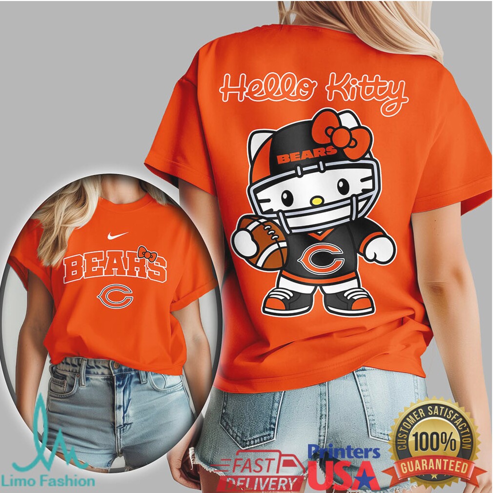 Hello Kitty X Chicago Bears Nfl Cute Character Fan Tee - Limotees LLC