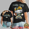 Hello Kitty X Green Bay Packers Nfl Football Kawaii Tshirt - Limotees LLC