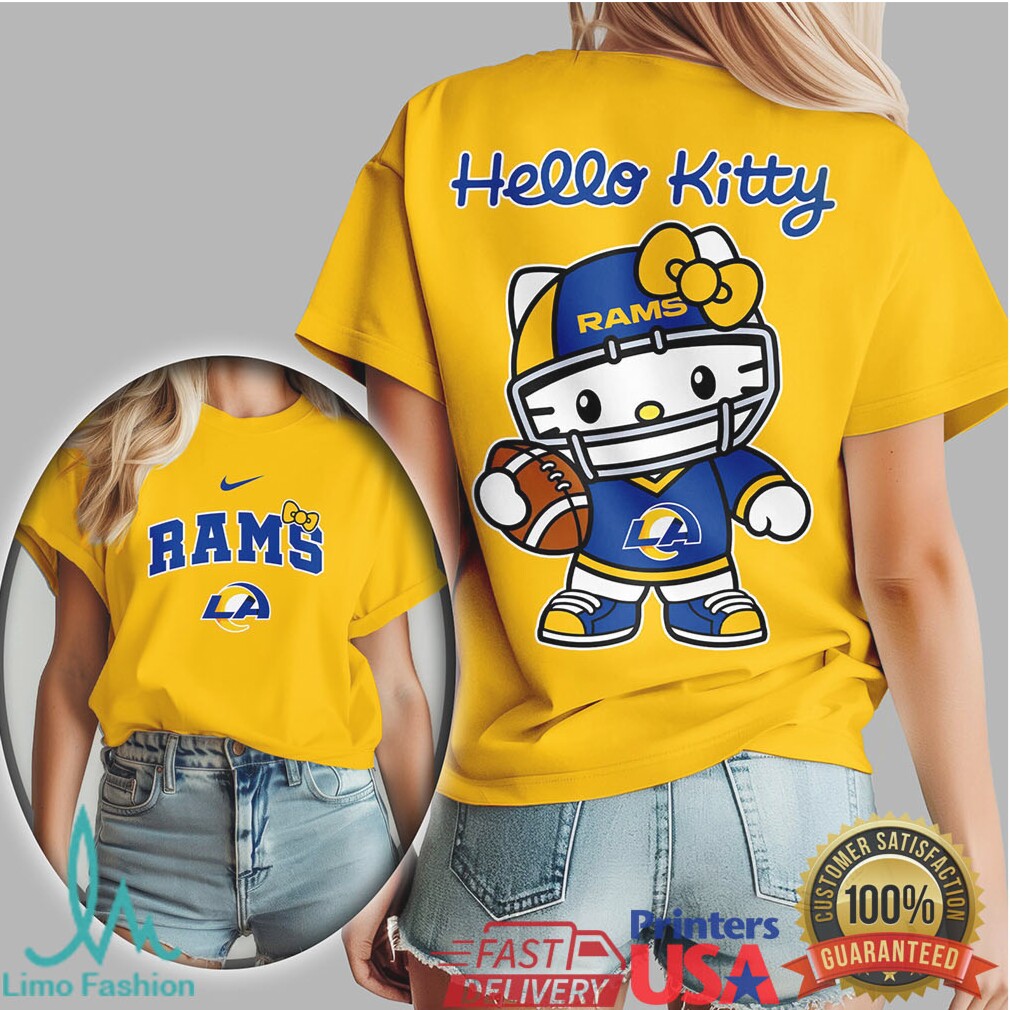 Hello Kitty X Los Angeles Rams Nfl Football Kawaii Tshirt - Limotees LLC