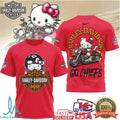 Hello Kitty x Kansas City Chiefs Harley Davidson NFL T Shirt - Limotees LLC