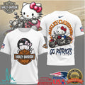 Hello Kitty x New England Patriots Harley Davidson NFL T Shirt - Limotees LLC