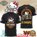 Hello Kitty x Washington Commanders Harley Davidson NFL T Shirt - Limotees LLC