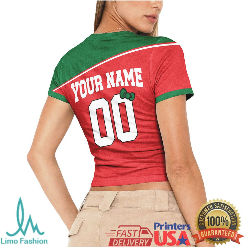 Hello Morocco Girl Personalized Soccer Jersey T Shirt Custom Name & Number Moroccan Fan T Shirt