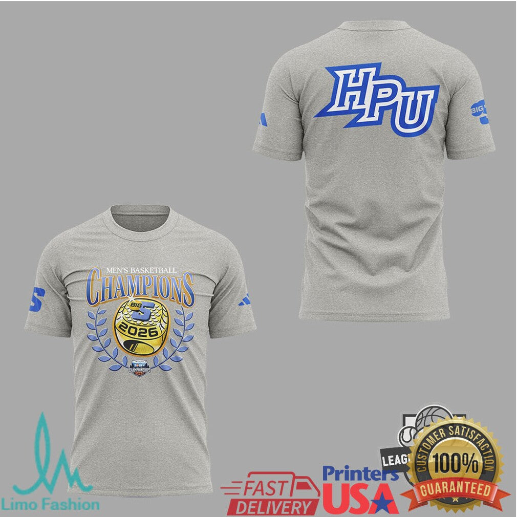 High Point Panthers 2026 Big South Men's Basketball Champions Gray T Shirt - Limotees LLC