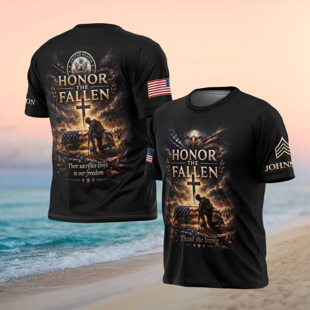 Honor The Fallen Custom Soldier Memorial Tribute T Shirt - Limotees LLC