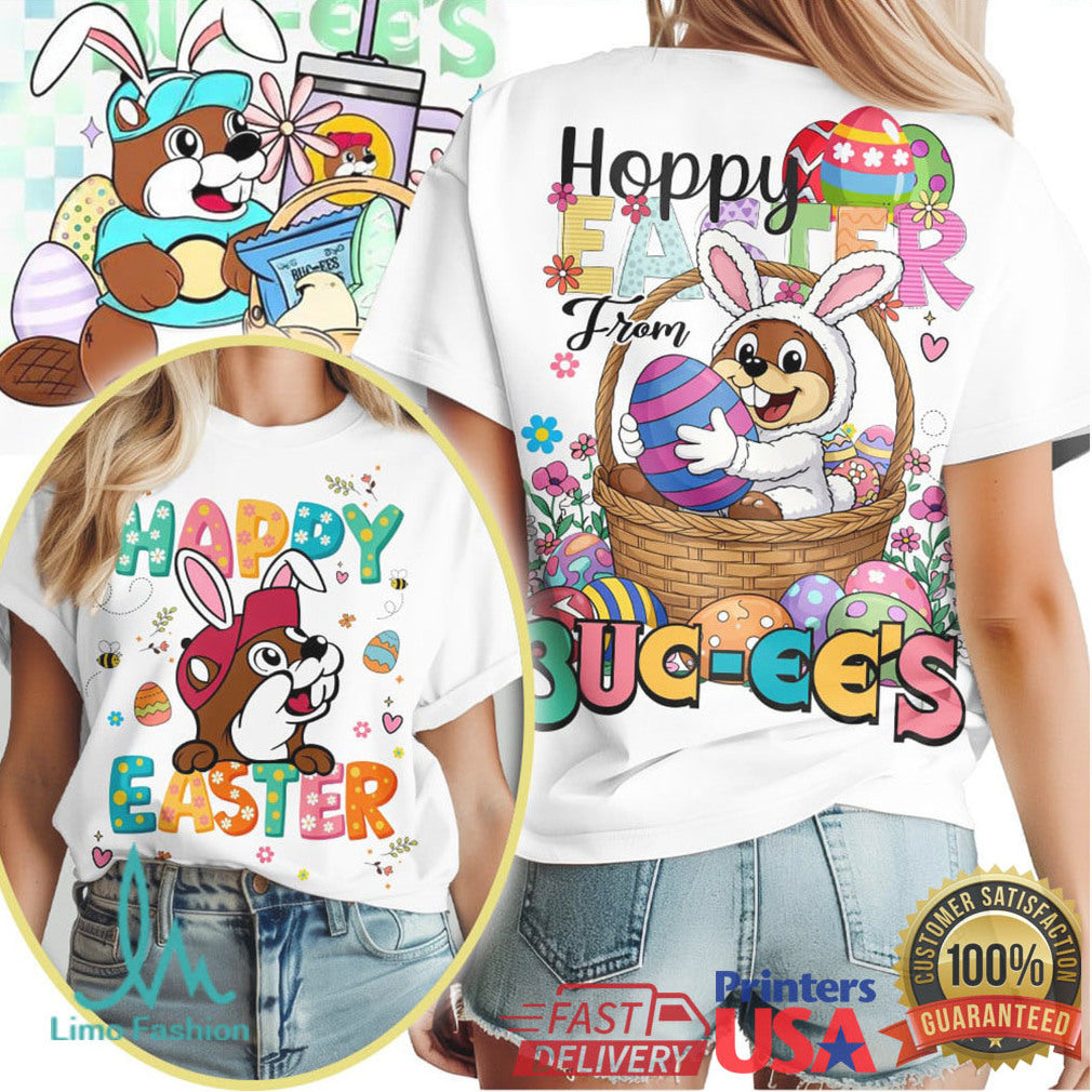 Hoppy Easter From Buc ee's Beaver Bunny Basket Women's T Shirt - Limotees LLC