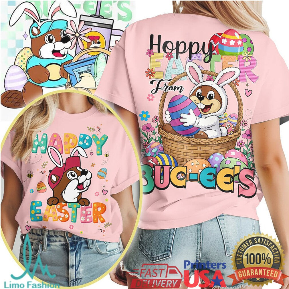 Hoppy Easter From Buc ee's Beaver Bunny Basket Women's T Shirt - Limotees LLC