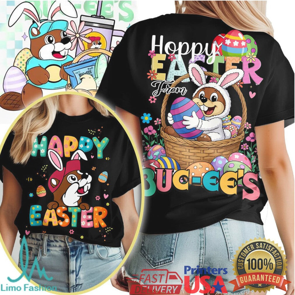 Hoppy Easter From Buc ee's Beaver Bunny Basket Women's T Shirt - Limotees LLC