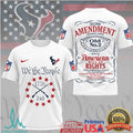 Houston Texans 2nd Amendment American Bill of Rights 1776 Graphic T shirt - Limotees LLC