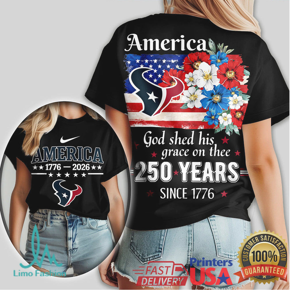 Houston Texans America 250th Anniversary Semiquincentennial T Shirt - Limotees LLC