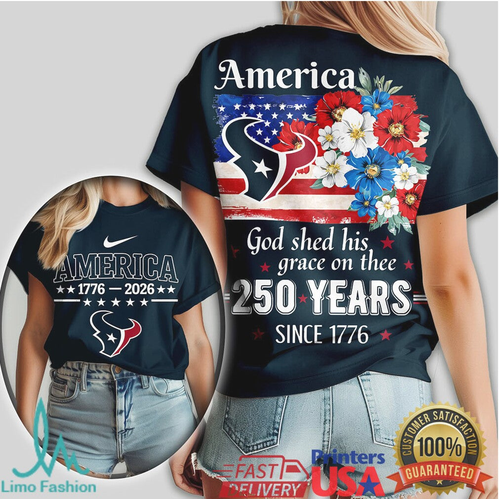 Houston Texans America 250th Anniversary Semiquincentennial T Shirt - Limotees LLC