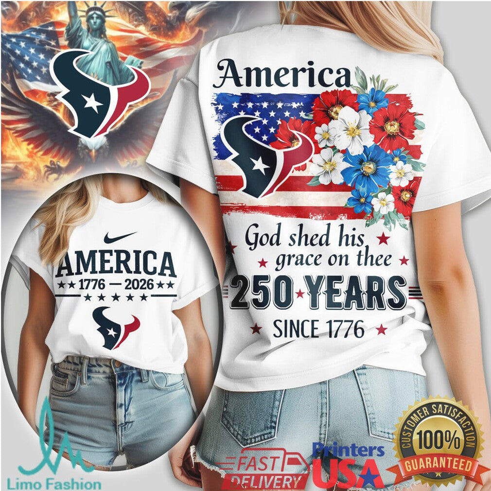 Houston Texans America 250th Anniversary Semiquincentennial T Shirt - Limotees LLC
