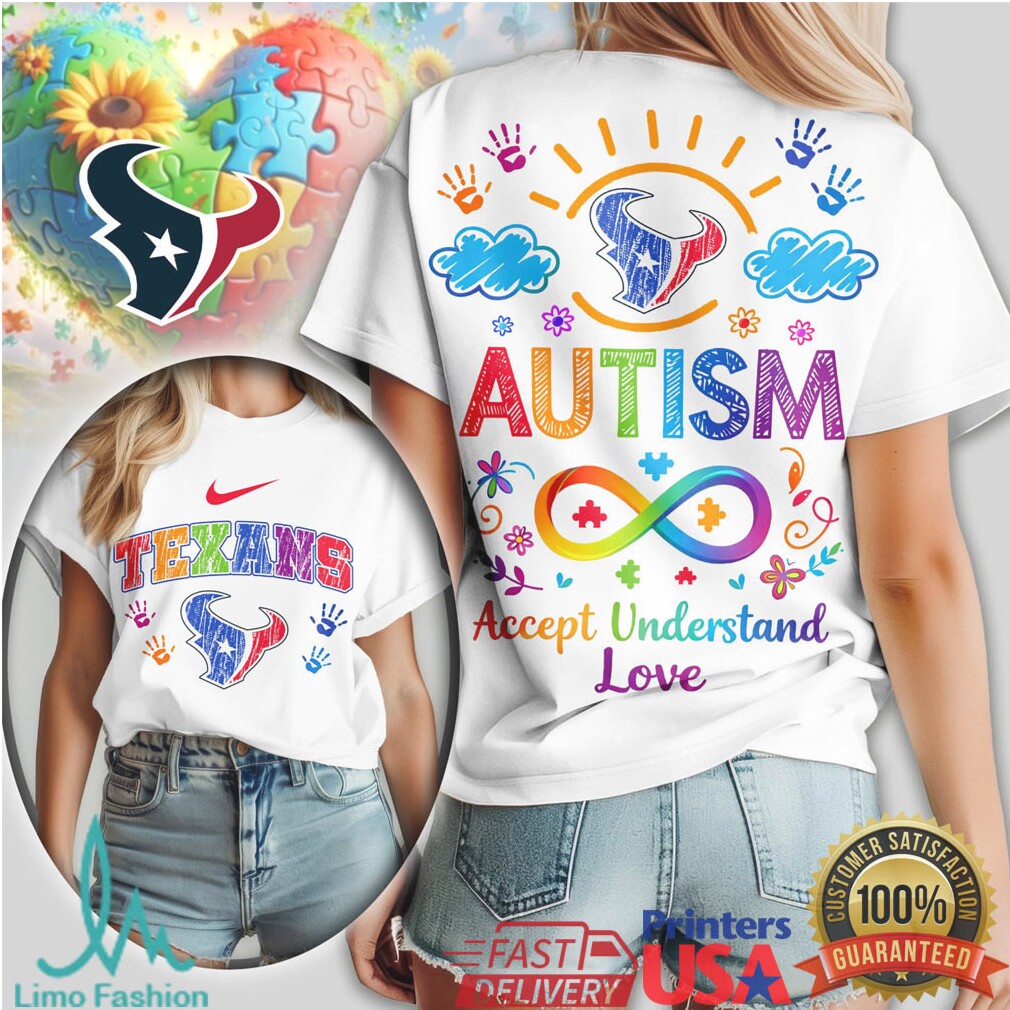 Houston Texans Autism Awareness T Shirt NFL Football Support T Shirt - Limotees LLC