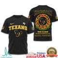 Houston Texans Black History Month T Shirt Road to 100 Years Graphic Tee - Limotees LLC