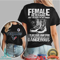 Houston Texans Female Veterans No Less Dangerous Military T Shirt - Limotees LLC