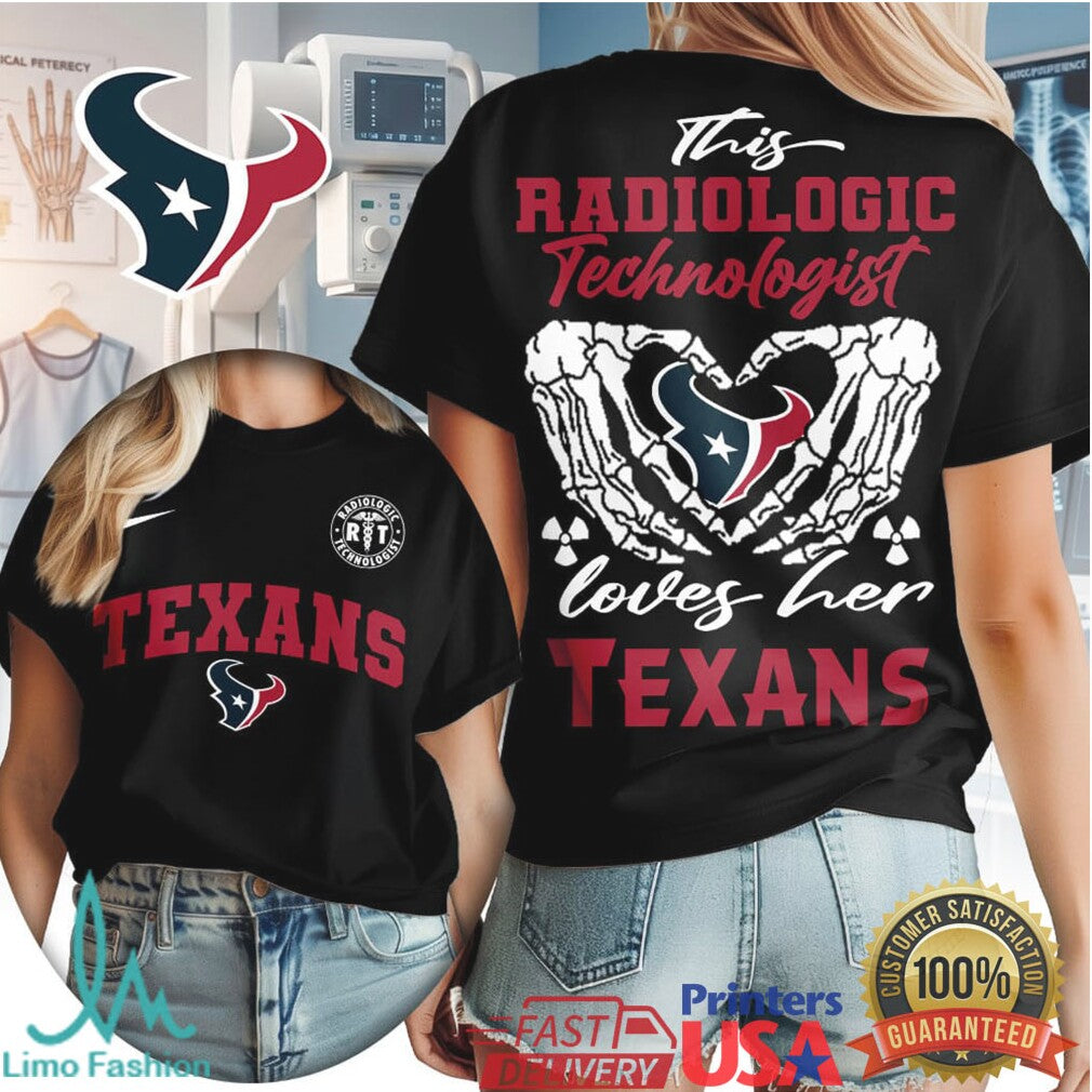 Houston Texans Football This Radiologic Technologist Loves Her Texans Women Fans Retro T Shirt - Limotees LLC