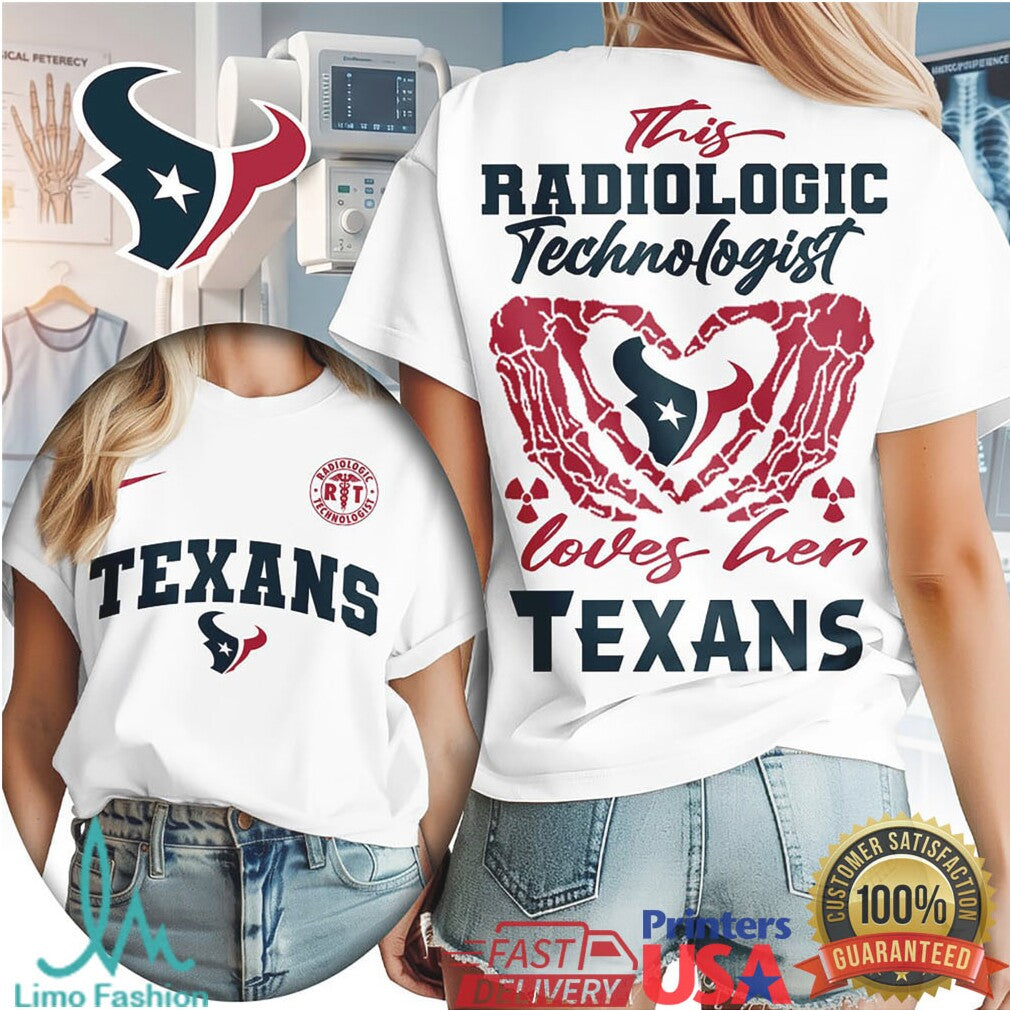 Houston Texans Football This Radiologic Technologist Loves Her Texans Women Fans Retro T Shirt - Limotees LLC