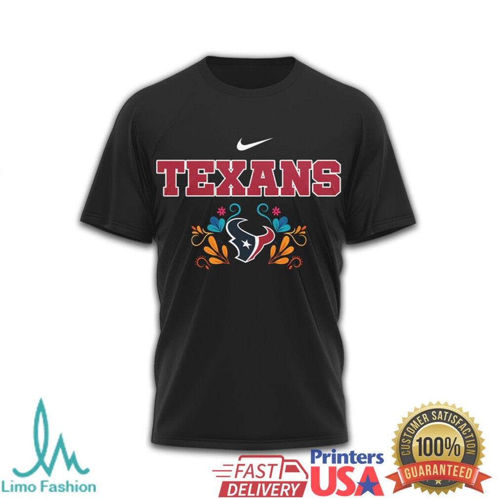 Houston Texans Hasta La Muerte Sugar Skull Day of the Dead T Shirt - Limotees LLC