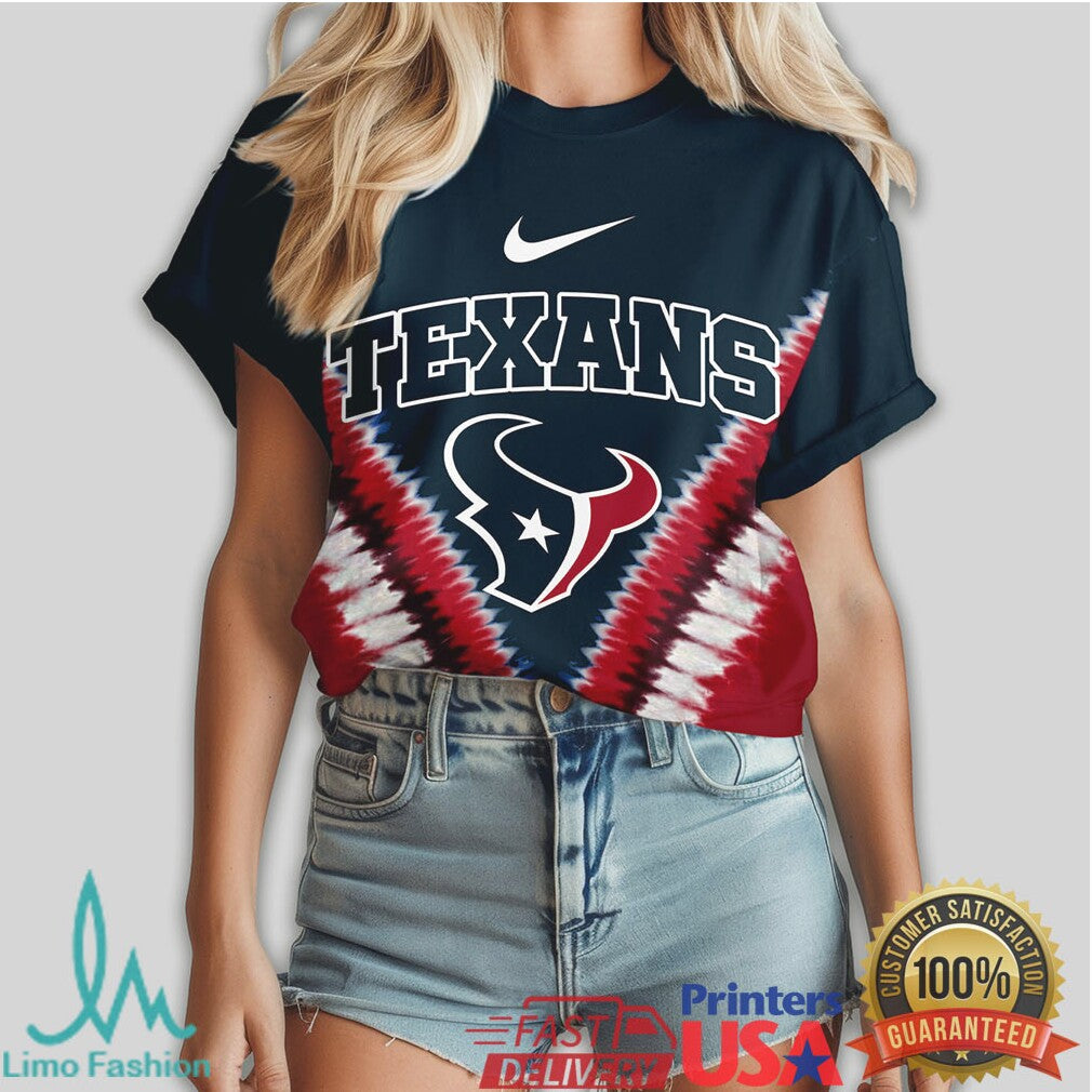 Houston Texans It Is In My DNA Team Logo Navy & Red T Shirt - Limotees LLC