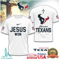 Houston Texans Jesus Won NFL Christian T Shirt - Limotees LLC