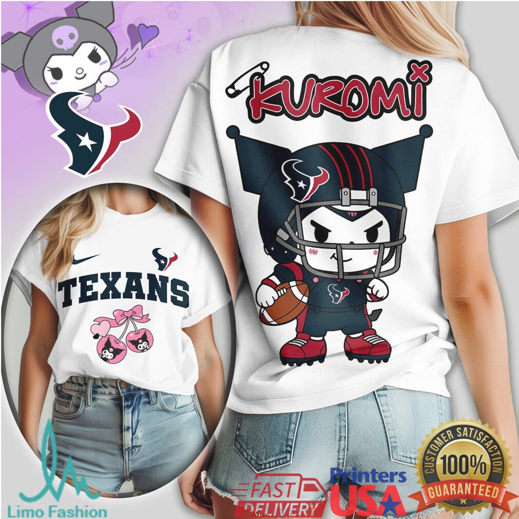 Houston Texans Kuromi NFL Kawaii Anime Fan Shirt - Limotees LLC