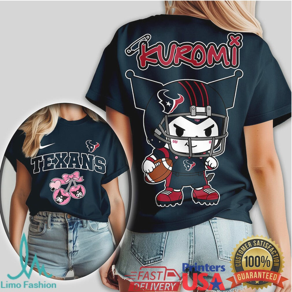 Houston Texans Kuromi NFL Kawaii Anime Fan Shirt - Limotees LLC