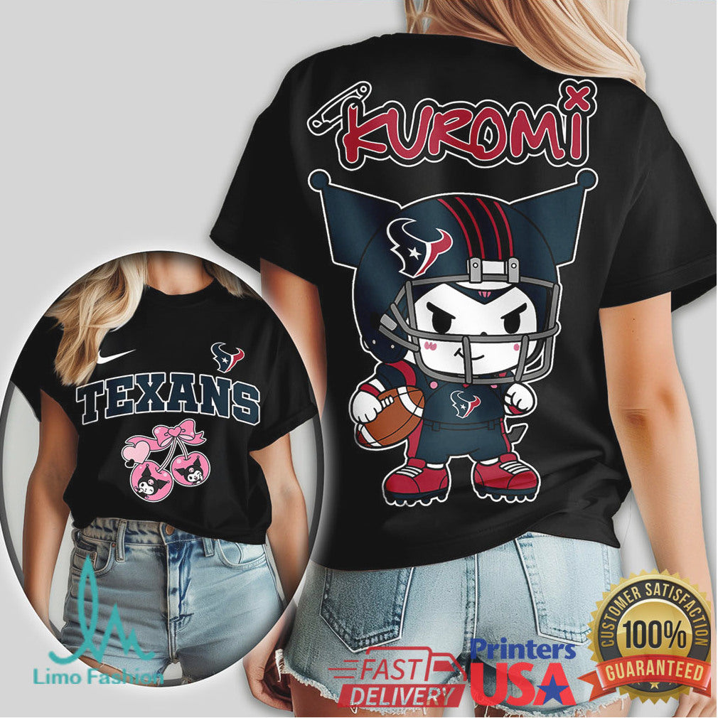 Houston Texans Kuromi NFL Kawaii Anime Fan Shirt - Limotees LLC