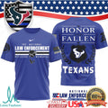 Houston Texans Law Enforcement Appreciation T Shirt Honor The Fallen Police Officers Memorial T Shirt - Limotees LLC