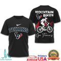 Houston Texans Mountain Biker Graphic T Shirt Go Texans Fan Gear - Limotees LLC