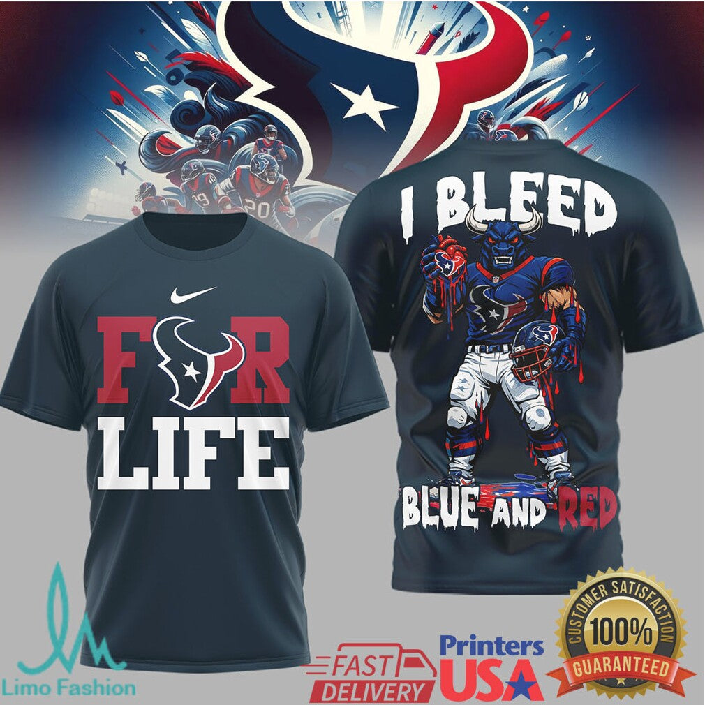Houston Texans Official NFL Built on Loyalty For Life 3D Shirt - Limotees LLC