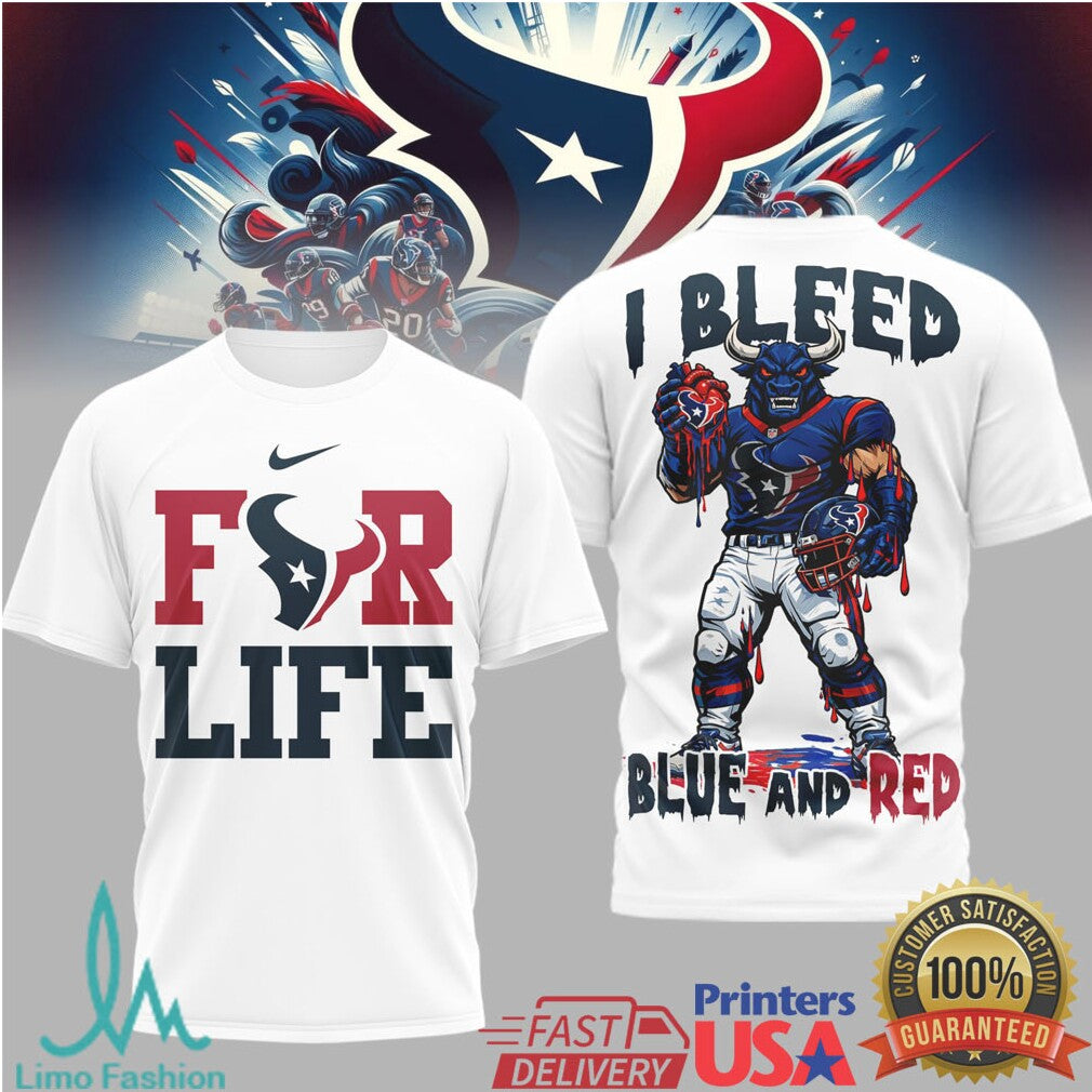 Houston Texans Official NFL Built on Loyalty For Life 3D Shirt - Limotees LLC