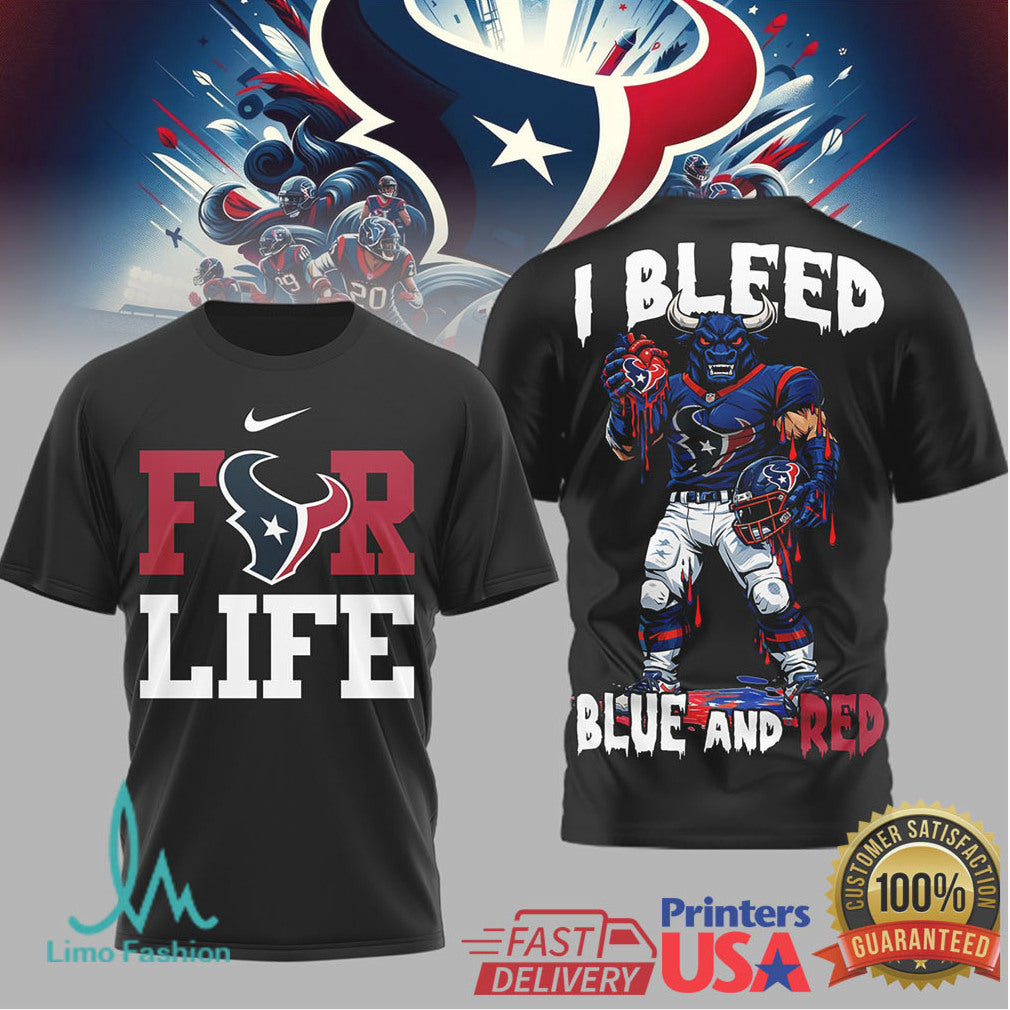 Houston Texans Official NFL Built on Loyalty For Life 3D Shirt - Limotees LLC
