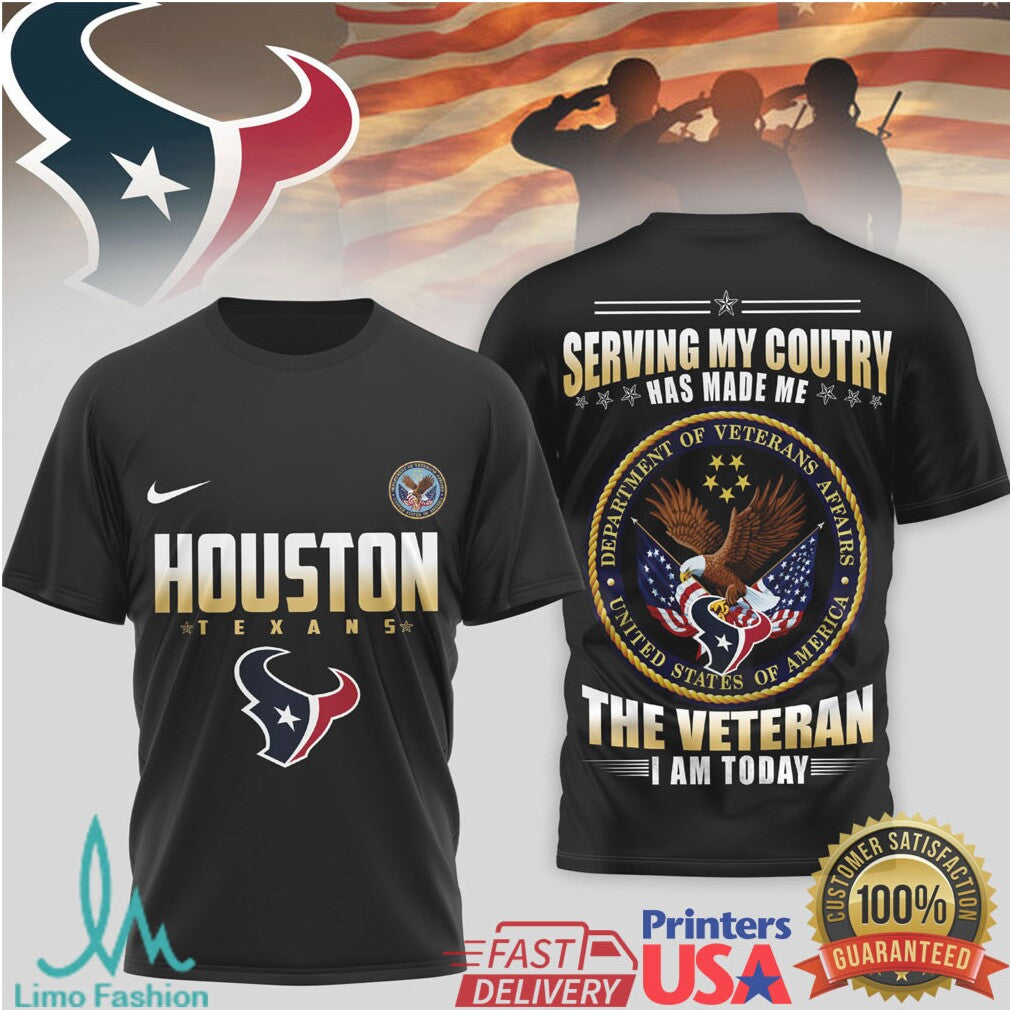 Houston Texans Official NFL Department Of Veterans Affairs 3D Shirt - Limotees LLC