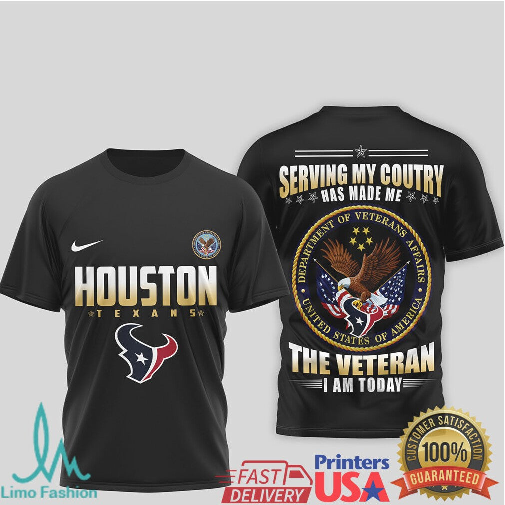 Houston Texans Official NFL Department Of Veterans Affairs 3D Shirt - Limotees LLC