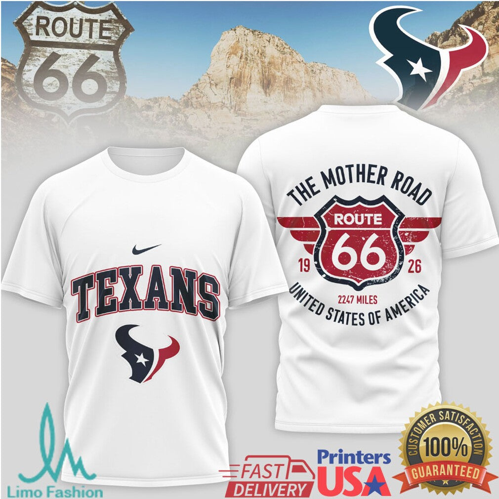 Houston Texans Official NFL Route 66 3D Shirt - Limotees LLC