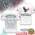 Houston Texans Official NFL Whiskey 3D Shirt - Limotees LLC