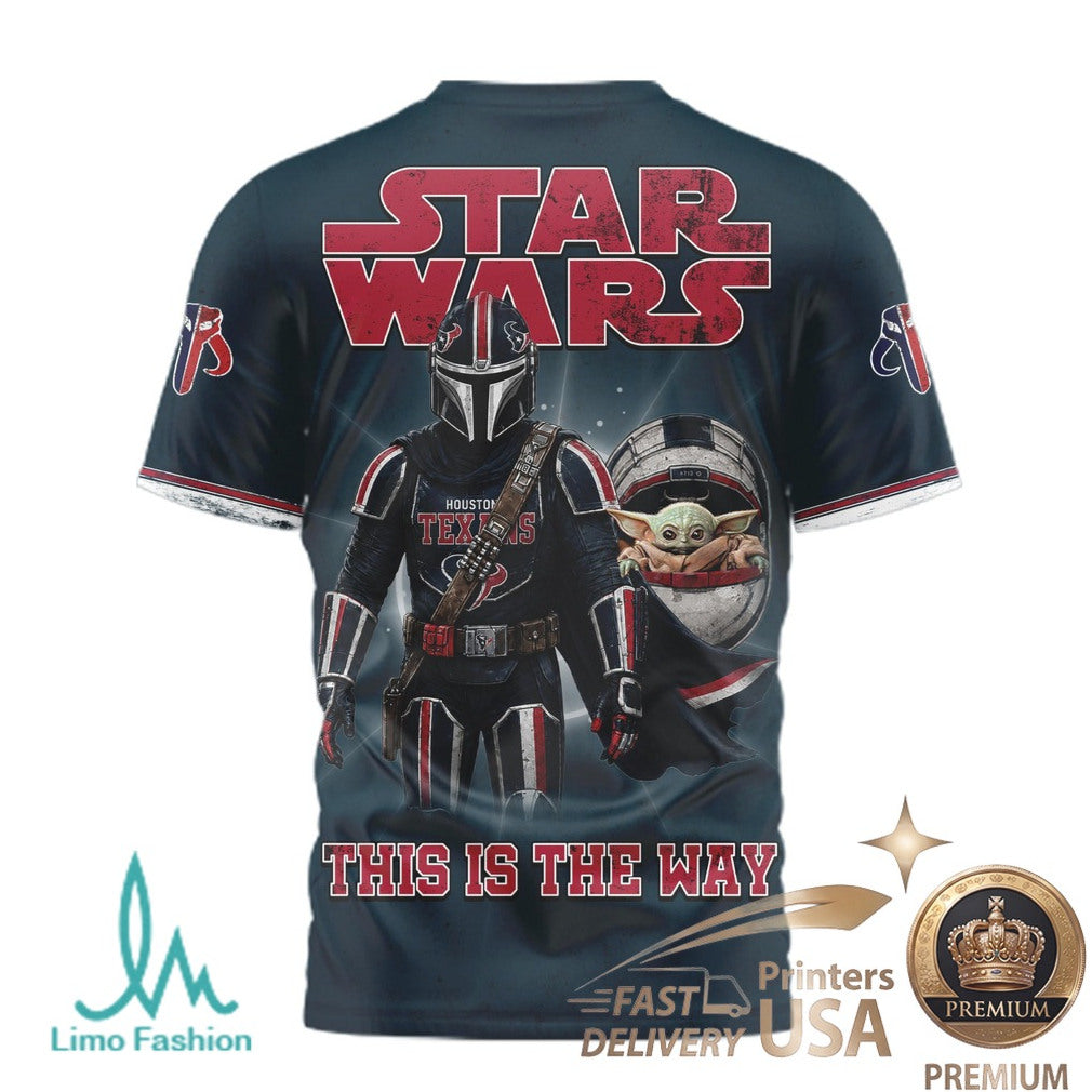 Houston Texans Star Wars The Mandalorian This Is The Way T Shirt - Limotees LLC