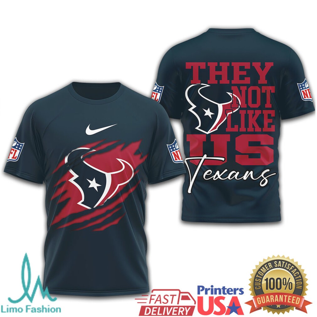 Houston Texans “They Not Like Us” Gridiron Graphic Performance Shirt - Limotees LLC