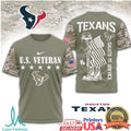 Houston Texans U.S. Veteran Salute To Service Military Camo Performance T Shirt - Limotees LLC