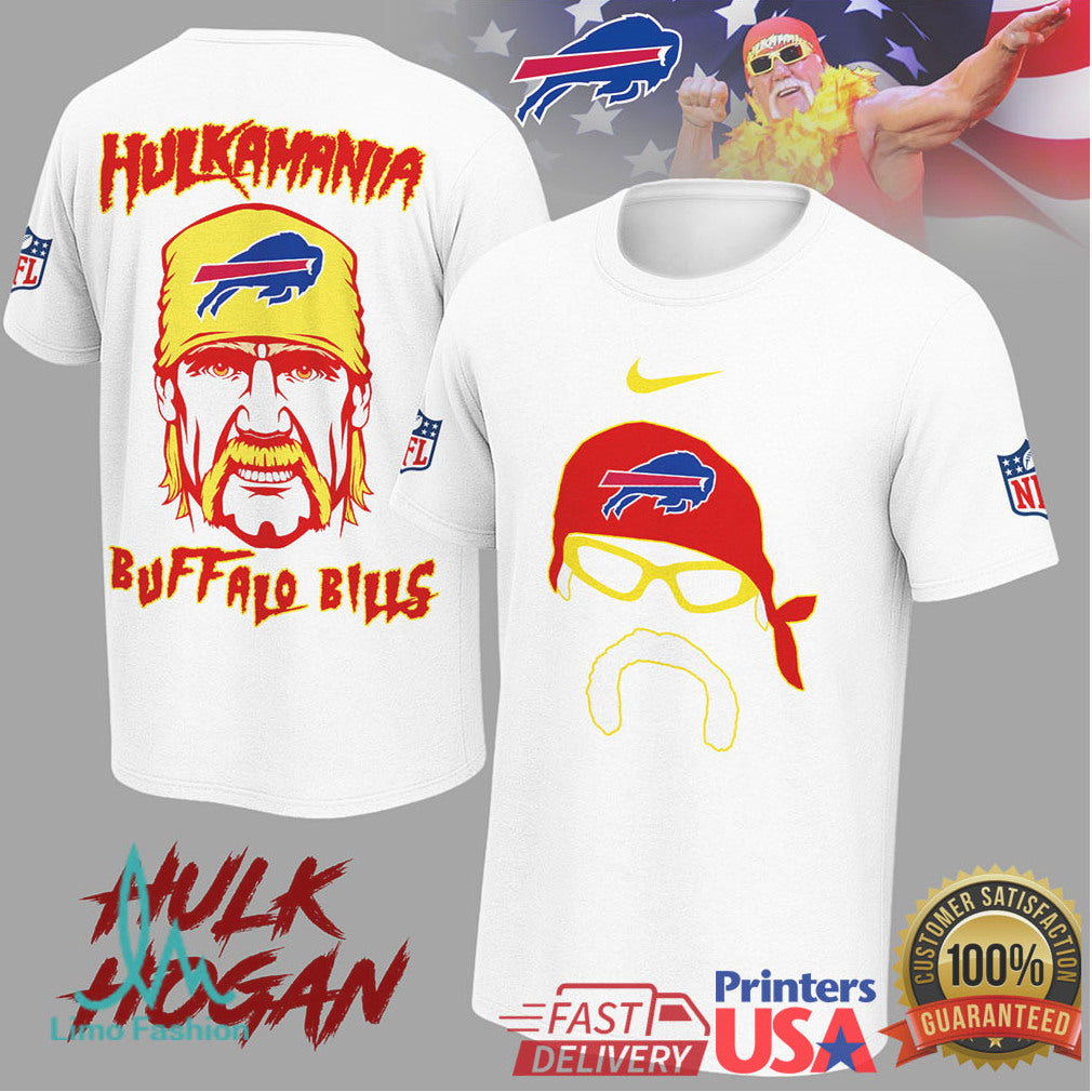 Hulk Hogan Hulkamania Buffalo Bills NFL Mashup T Shirt - Limotees LLC