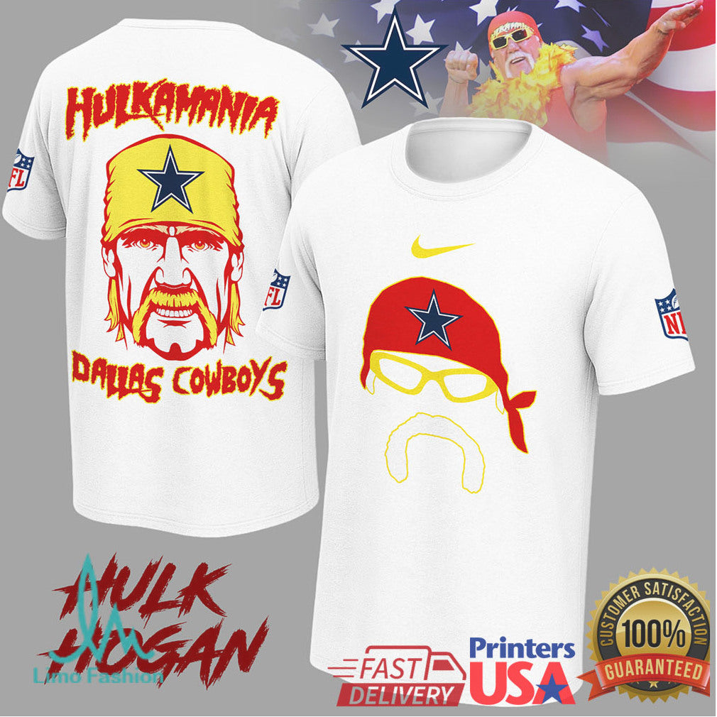 Hulk Hogan Hulkamania Dallas Cowboys NFL Mashup T Shirt - Limotees LLC