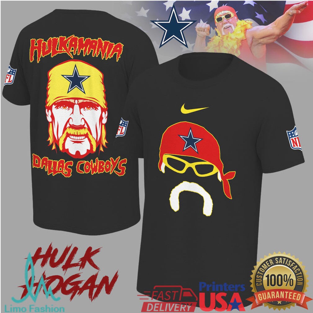 Hulk Hogan Hulkamania Dallas Cowboys NFL Mashup T Shirt - Limotees LLC