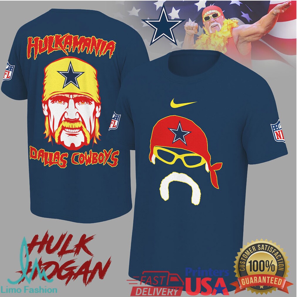 Hulk Hogan Hulkamania Dallas Cowboys NFL Mashup T Shirt - Limotees LLC