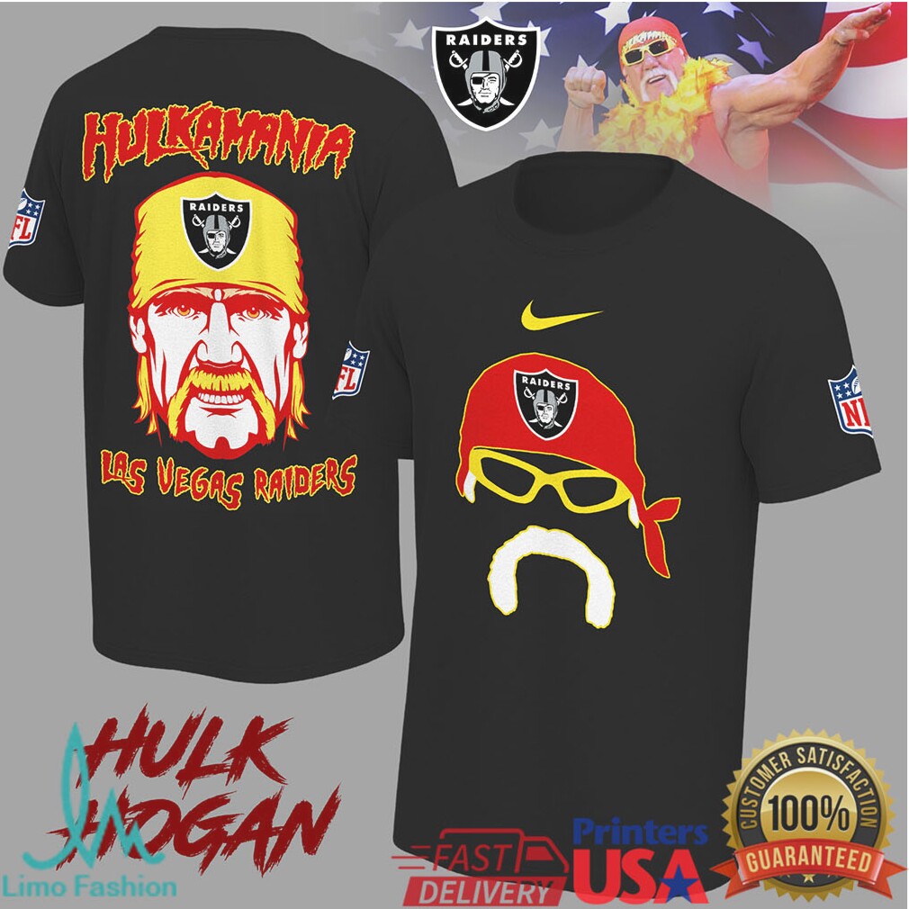 Hulk Hogan Hulkamania Las Vegas Raiders NFL Mashup T Shirt - Limotees LLC