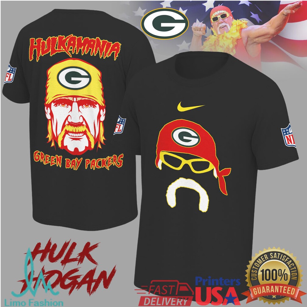 Hulk Hogan Hulkamania x Green Bay Packers Graphic Sports T Shirt - Limotees LLC