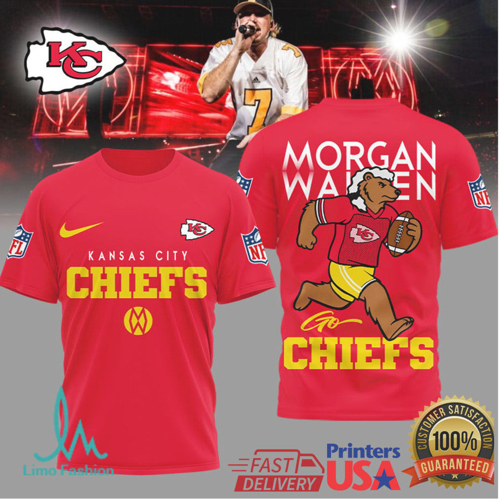 Kansas City Chiefs Official NFL Morgan Wallen Fan 3D Shirt - Limotees LLC