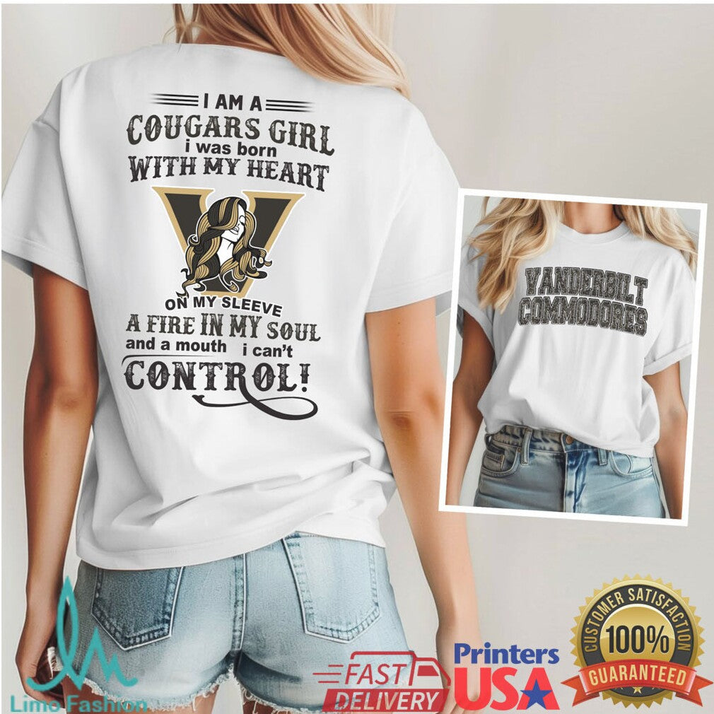 I Am A Commodores Girl Vanderbilt Commodores Fire In My Soul T Shirt